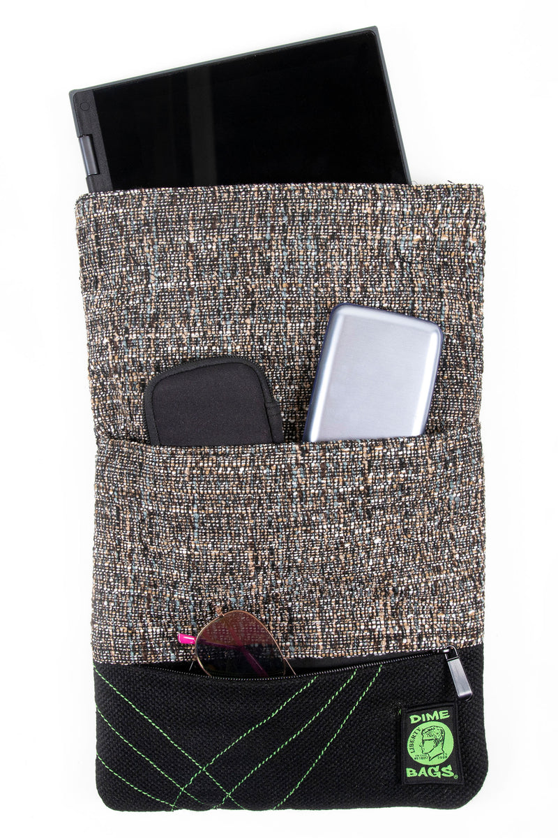 thumbnail image 2 of DIME BAGS Crossbody Bag, Shoulder Sling Backpack With Adjustable Single Strap, 2 Main Zipper Pockets, 7 Compartments For Storage, Durable Hempster Material, Padded Cotton Interior (Aqua 2 of 11