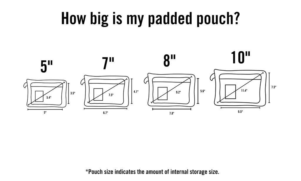 Dime Bags Padded Pouch Sizes Compared