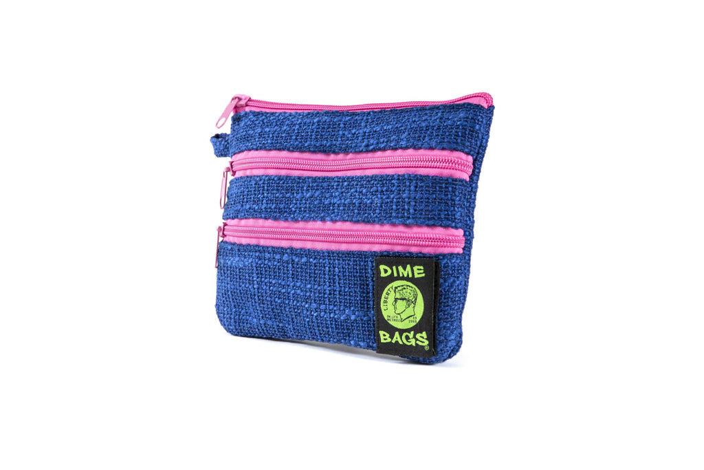 DIME BAGS® 8” Midnight Zipline OG color blocked zippered pouch side view