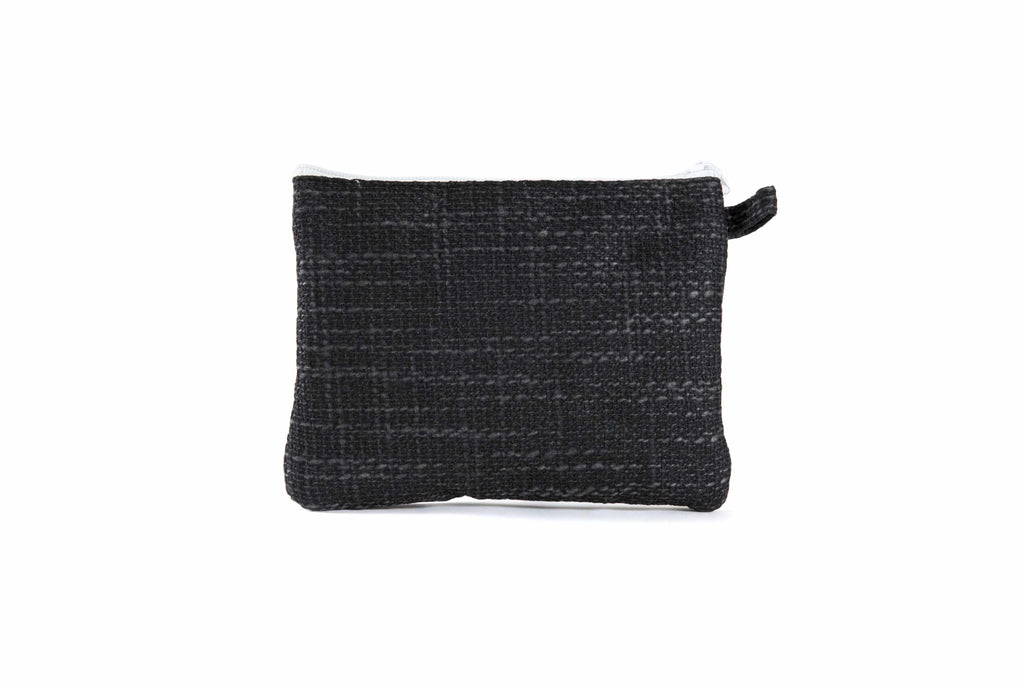 DIME BAGS® 8” Black Zipline OG color blocked zippered pouch back view