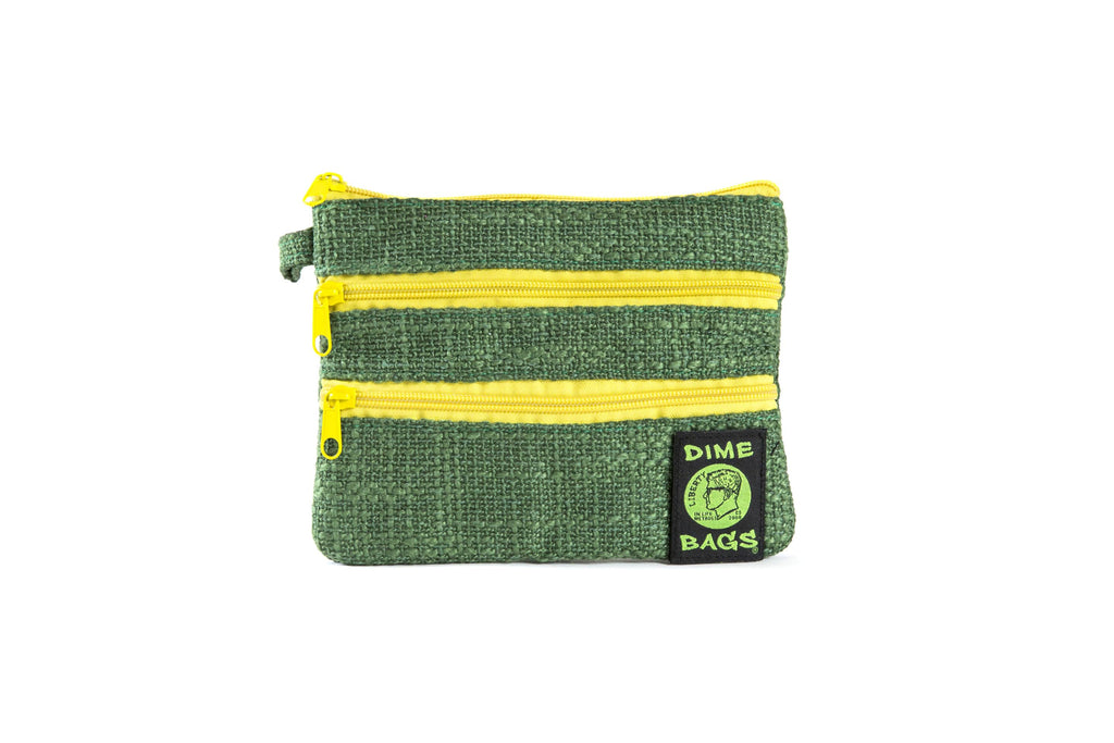 DIME BAGS® 8” Forest Zipline OG color blocked zippered pouch front view