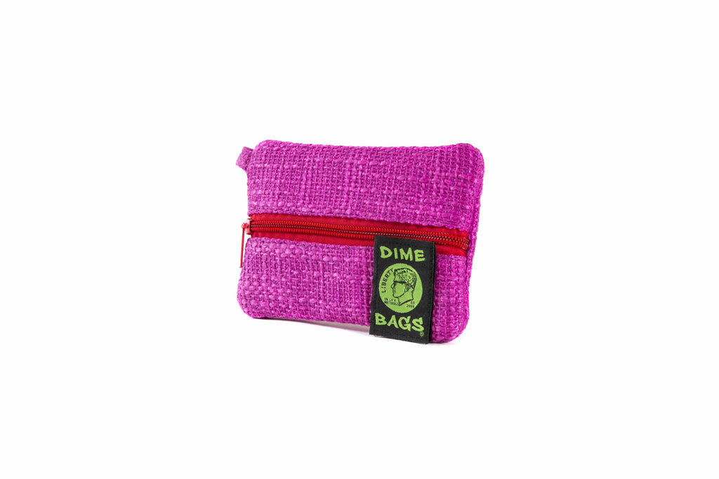DIME BAGS® 6” Zipline magenta og color blocked zippered pouch 