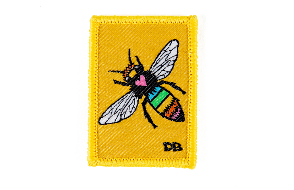 Bee Patch | Dime Bag | Dime Bags | Removable Patch | queen bee | Honey bee| Ellie Paisley Bee Patch | rainbow bee | bee | bumble bee patch | yellow patch | cute patch