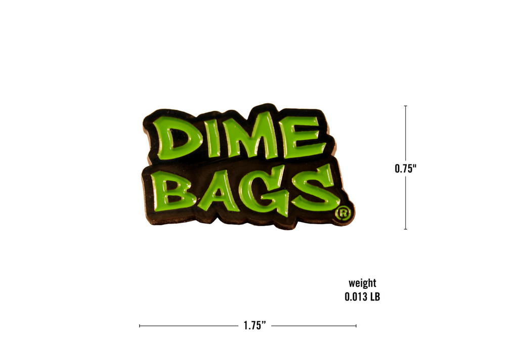 Dime Bags hat pin dimensions 
