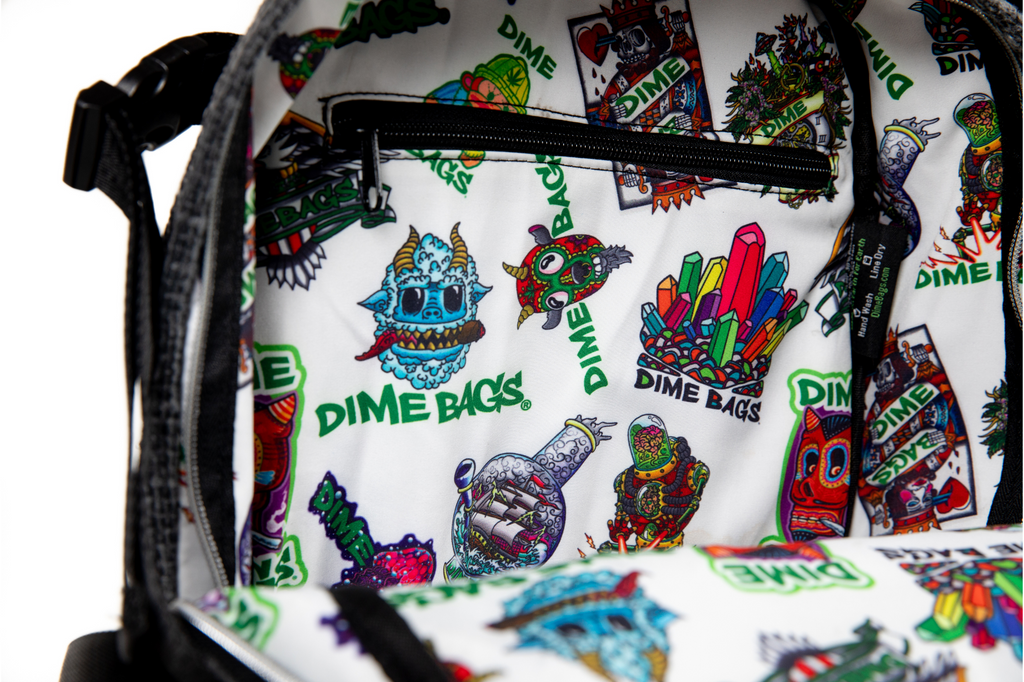 Dime Bags | Dimebags | Sticker of the Month | Dime Bags Stickers | Sticker Designs | Skateboard Backpack | Laptop Backpack | Black Backpack | Sustainable Bags | Bags | Eco-friendly Bags | Eco-friendly Backpack | Exclusive Backpack | Rare Dime Bags | Exclusive Dime Bags
