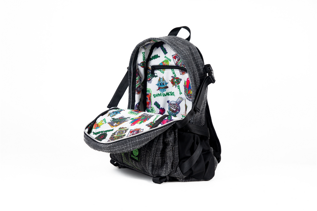 Dime Bags | Dimebags | Sticker of the Month | Dime Bags Stickers | Sticker Designs | Skateboard Backpack | Laptop Backpack | Black Backpack | Sustainable Bags | Bags | Eco-friendly Bags | Eco-friendly Backpack | Exclusive Backpack | Rare Dime Bags | Exclusive Dime Bags