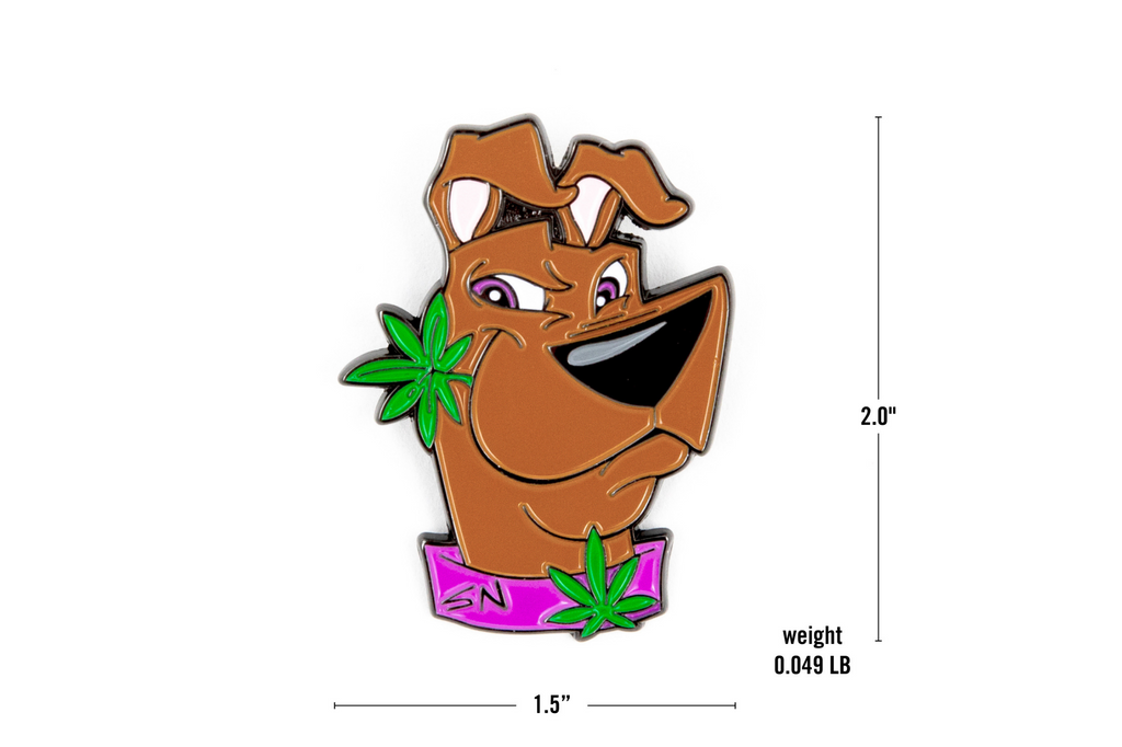 Sirron Norris Dog hat pin collaboration with Dime Bags