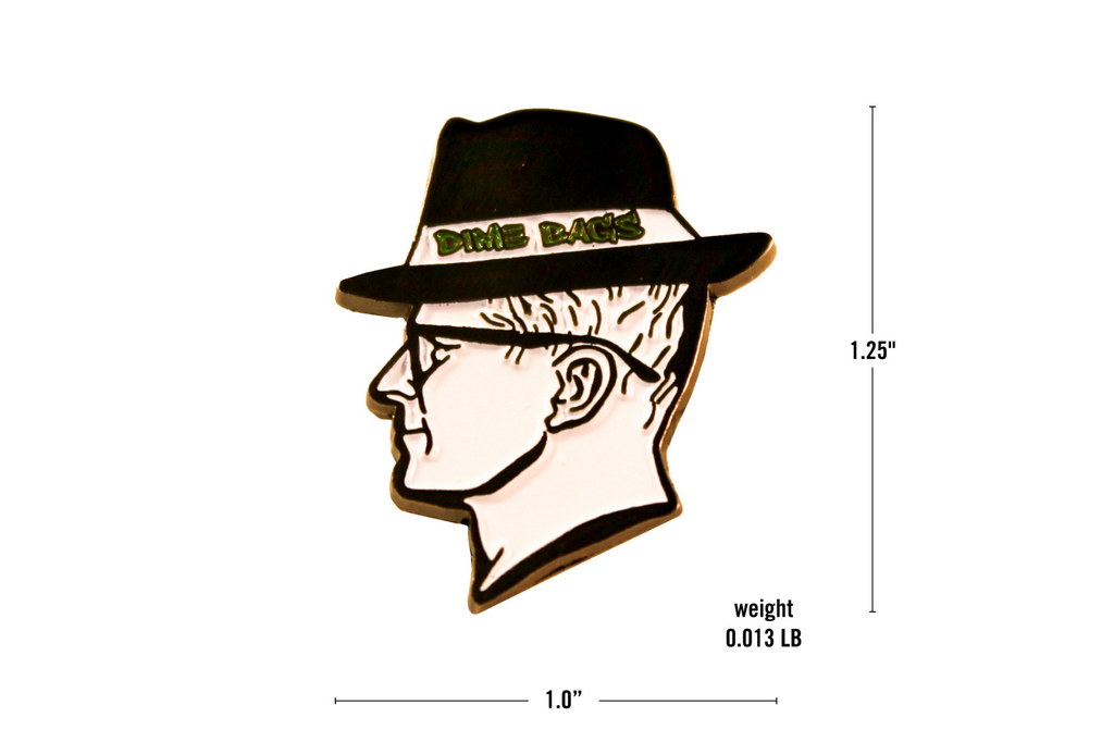 Dimensions of Omerta Frank Hat pin by Dime Bags
