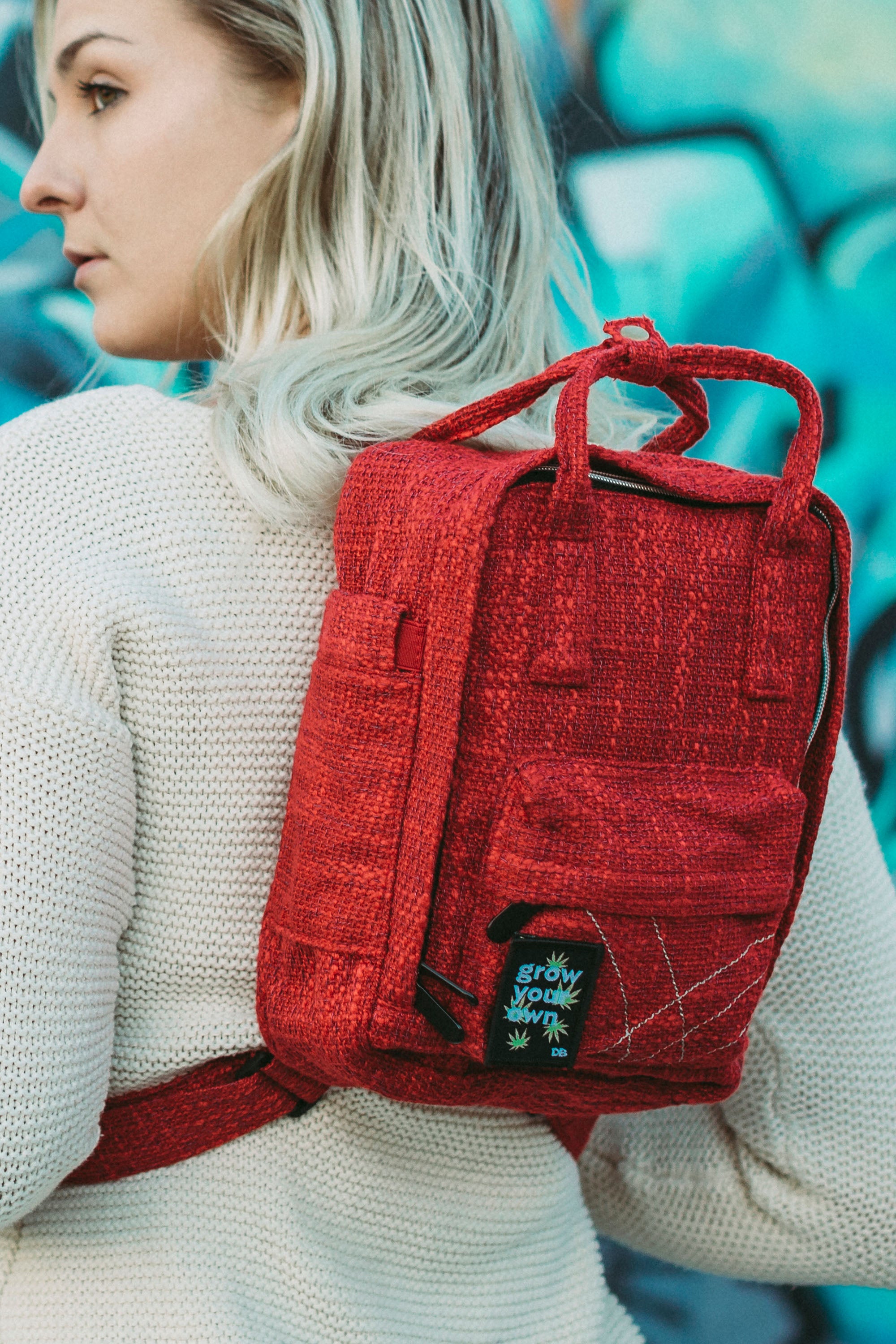 dime bags mini backpack Backpack, Compact Lightweight Everyday Travel Bag with 7 Pockets, Durable Hempster Material, Adjustable Straps & Top Handle, Water Bottle Holders & Interchangeable Patch (Pink) Embrace the spirit of exploration and tread lightly on the earth with The Wanderer by your side Dime Bags Odor Sealing Locking