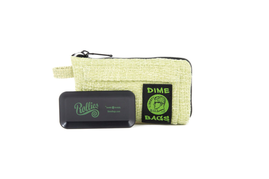 DIME BAGS All-in-One Padded Pouch with Accessory Tray and Carbon Filter  Pocket (10 Inch, Forest)