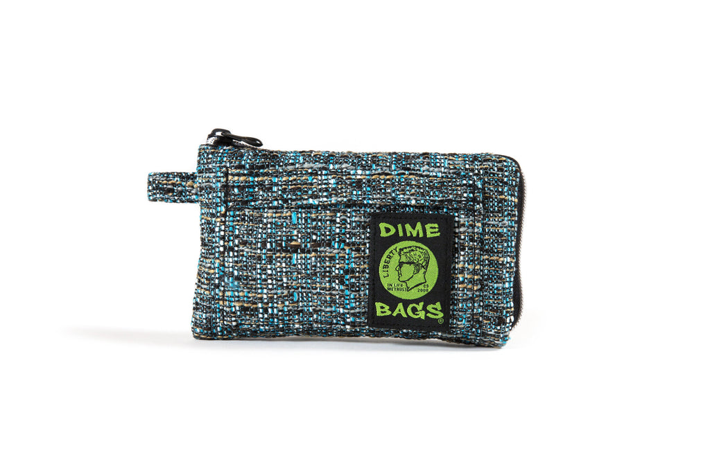 DIME BAGS All-in-One Padded Pouch with Accessory Tray and Carbon Filter  Pocket (5 Inch, Aqua)