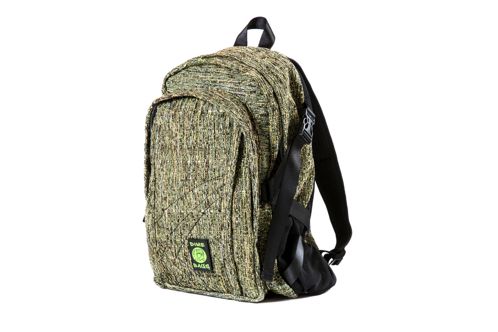 DIME BAGS Hot Box Mini Backpack | Multi Pocket Small Backpack made of  Premium Hemp and Recycled Materials | Travel Bag (Yellow)