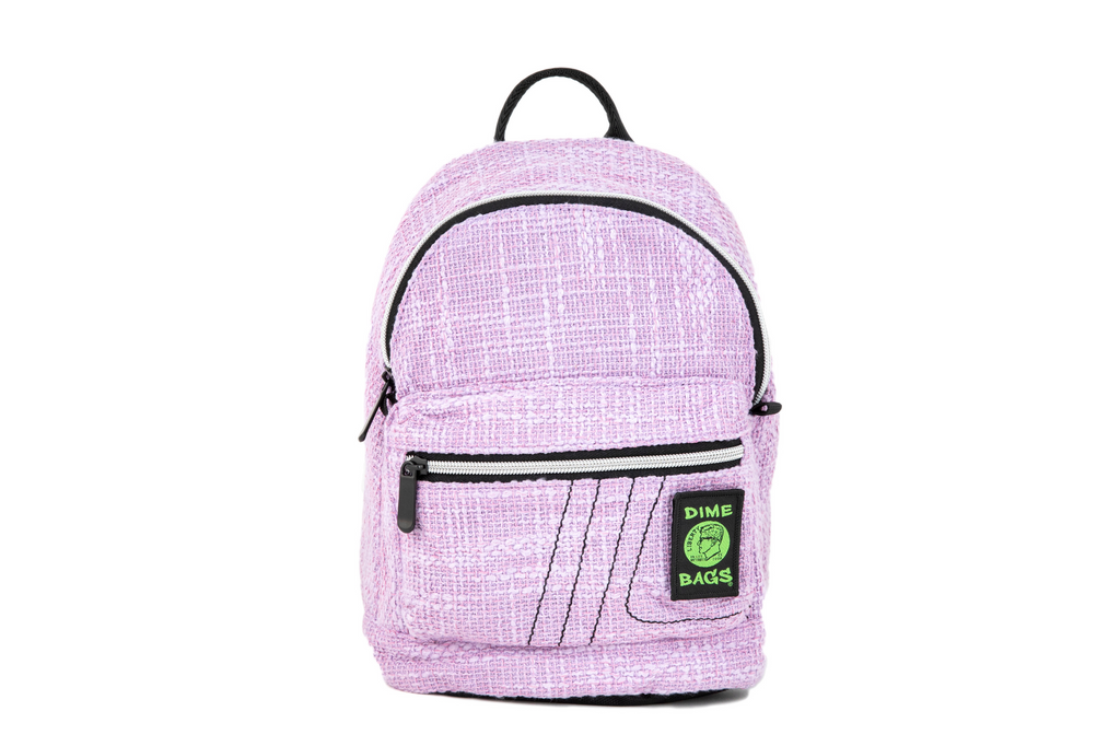 DIME BAGS | Multi Zip Compartment Adjustable Strap Lilac Purple Hemp Canvas  Bag