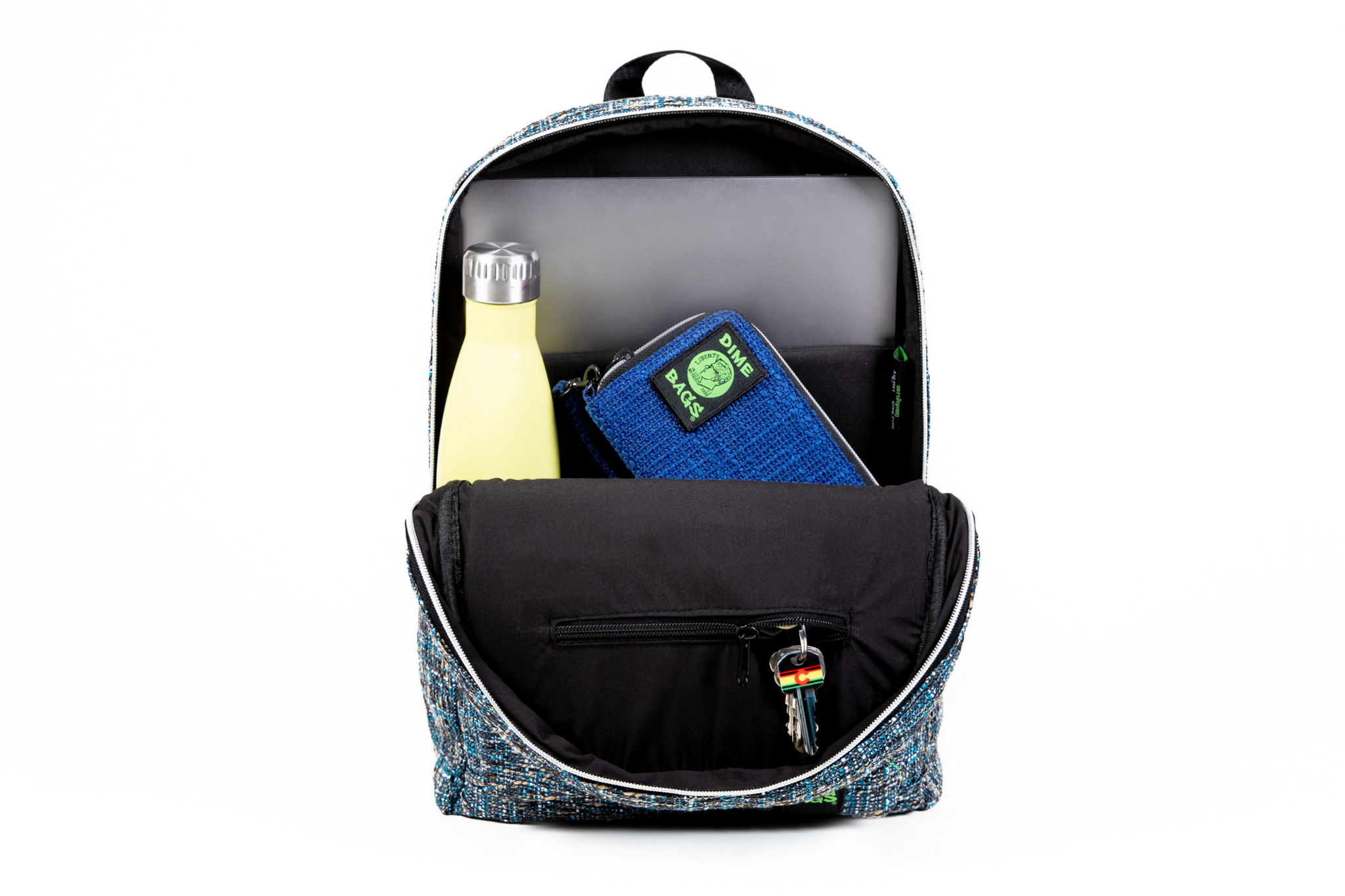 DIME BAGS Study Buddy Hemp Backpack - 15" Laptop Compartment, Low-Key Style, Water-Resistant, With Odor-Blocking Pocket