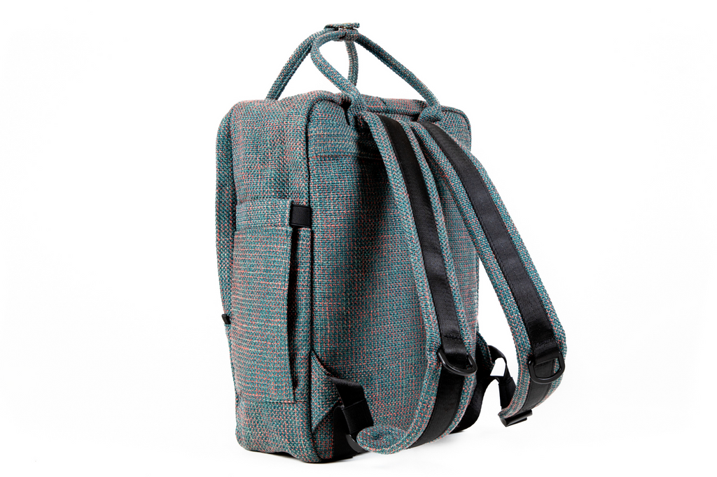 DIME BAGS Hot Box Mini Backpack | Multi Pocket Small Backpack made of  Premium Hemp and Recycled Materials | Travel Bag (Sky)