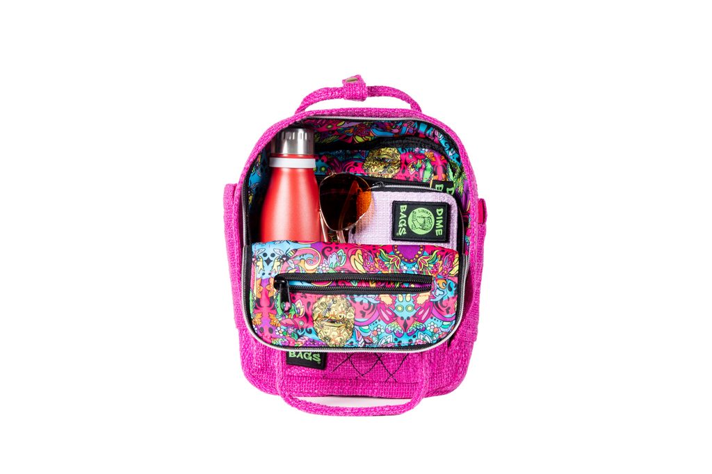 Ellie Paisley Hot Box Magenta | Collab | Mini Backpack | Exclusive Color | Hempster | Pink | Magenta | Cute Backpack | Cute Everyday Purse | Mini Backpack | Small Backpack | Cute Bag | Dime Bags | Dime Bag | Ellie Paisley | Dimebags 