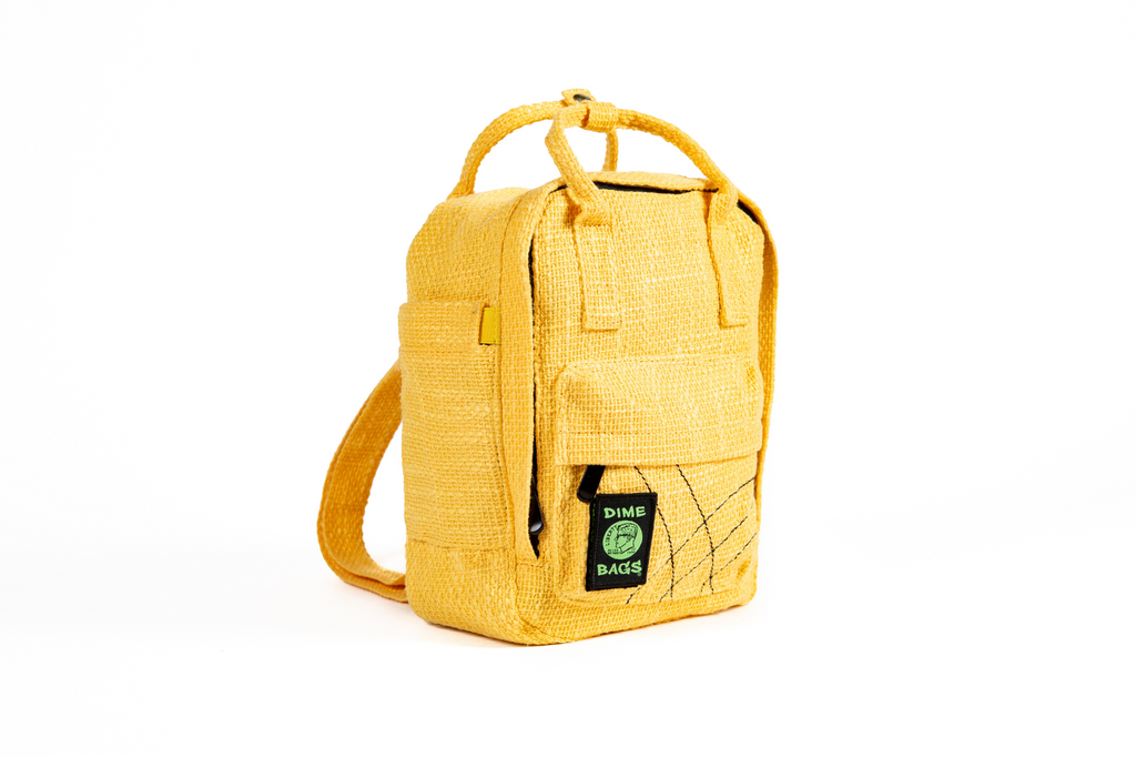 Ellie Paisley Hot Box Yellow | Collab | Mini Backpack | Exclusive Color | Hempster | Yellow | Cute Backpack | Cute Everyday Purse | Mini Backpack | Small Backpack | Cute Bag | Dime Bags | Dime Bag | Ellie Paisley | Dimebags 