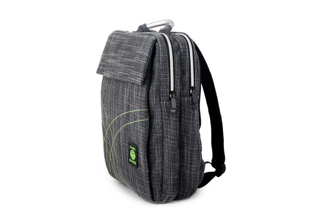 DIME BAGS Study Buddy | Hemp Backpack | 15-inch Padded Laptop Compartment  (Black)