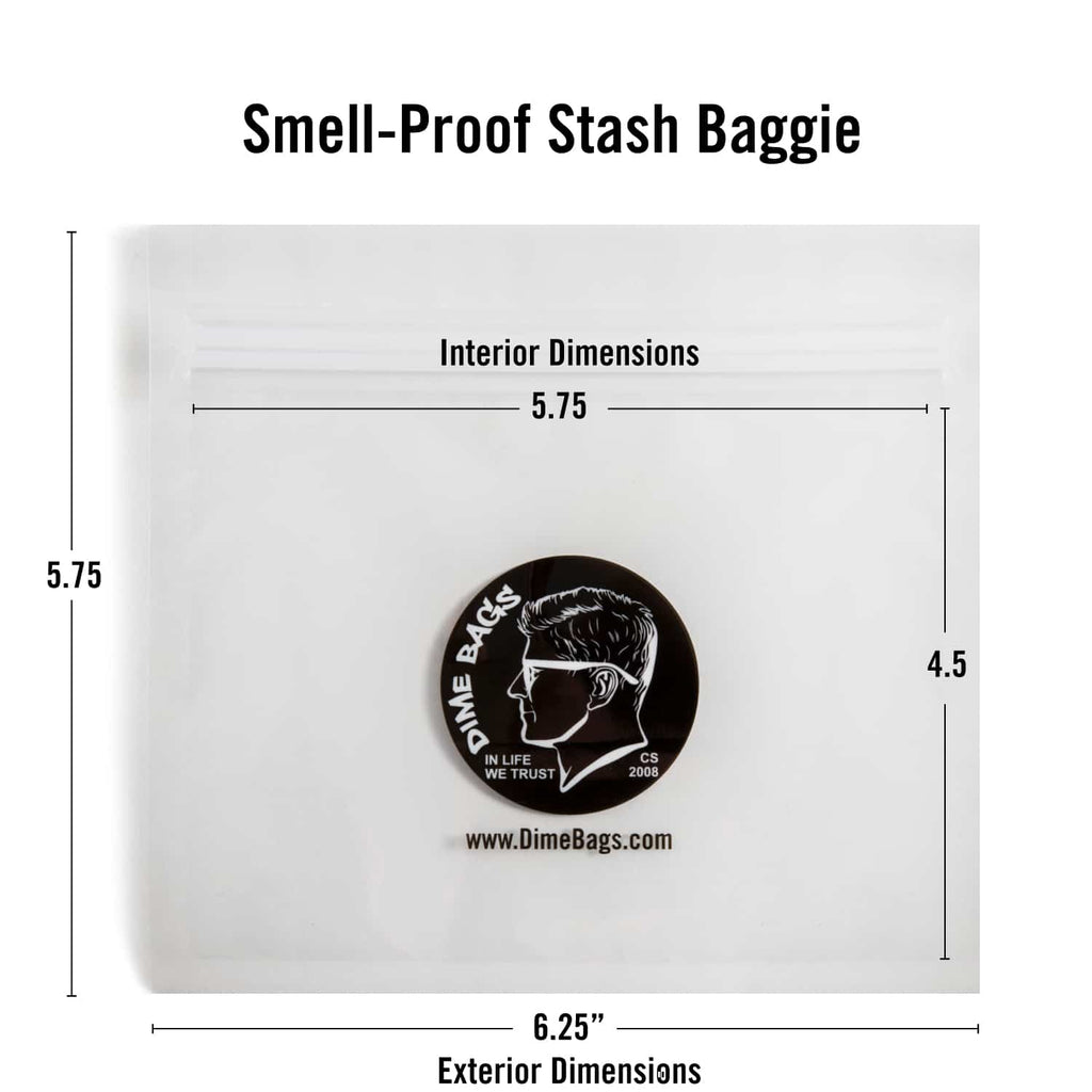 DIME BAGS - Has 100% smell proof pocket, includes rolling try and more!!!